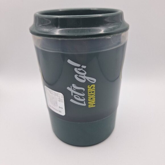 Green Bay Packers Football Cup Freeze Drink Plastic Wisconsin Cheeseheads NFL - Picture 2 of 6